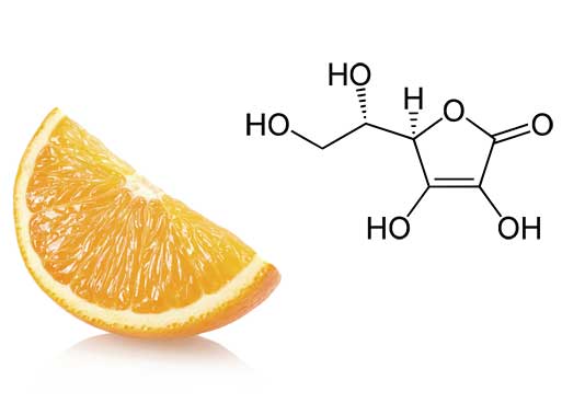 Vitamin C is a powerful antioxidant that boosts the effectiveness of Vitamin E and lightens the skin